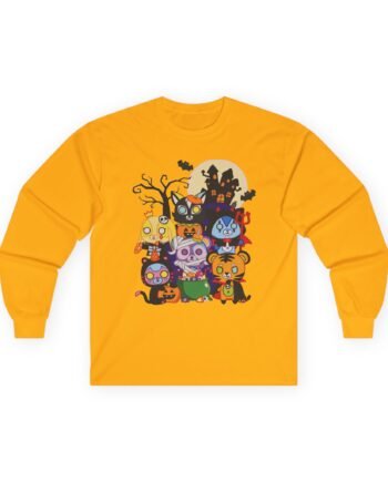 Itsfunneh Halloween Teddy Unisex Ultra Cotton Long Sleeve Tee