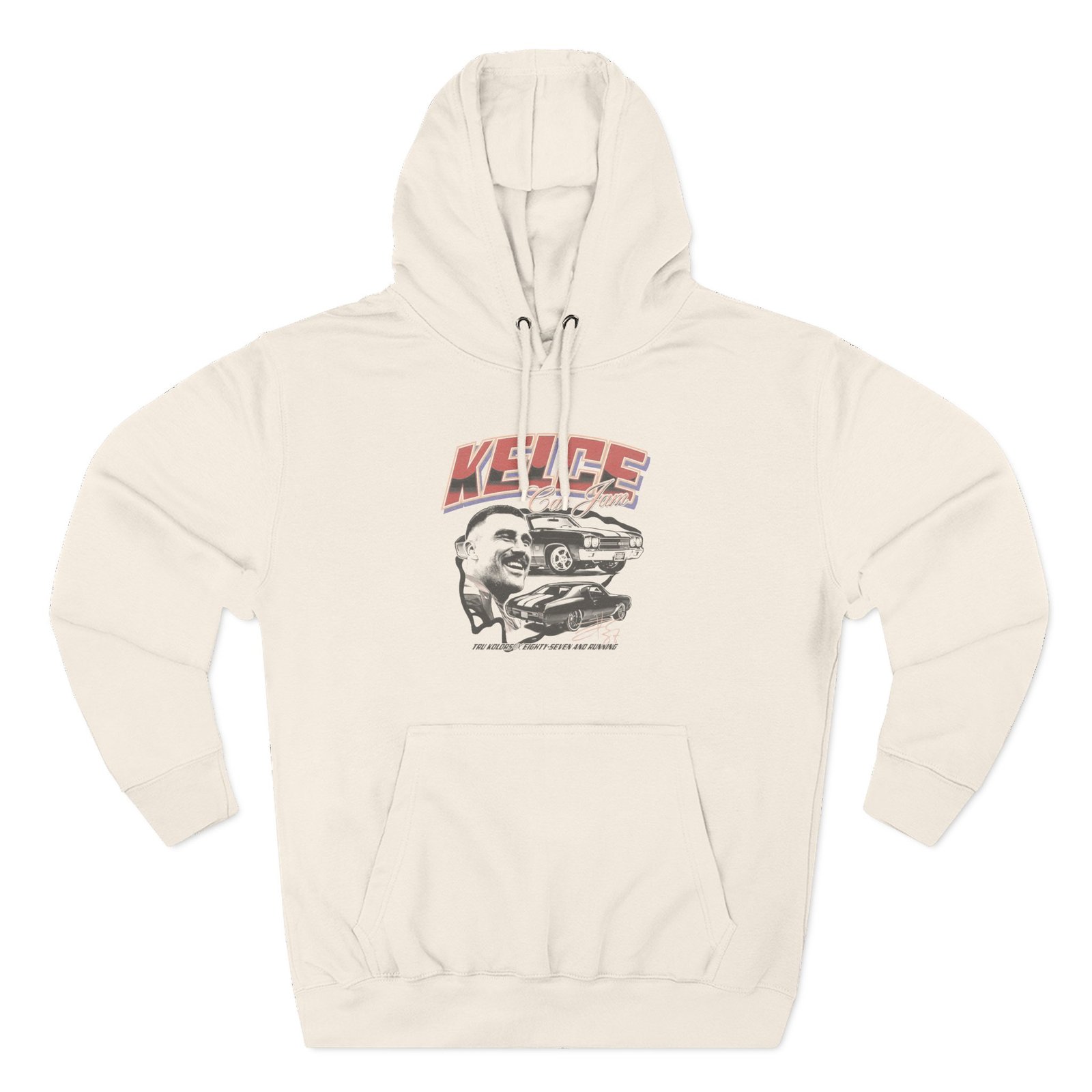 Travis Kelce Car Jam Chevelle Three-Panel Fleece Hoodie