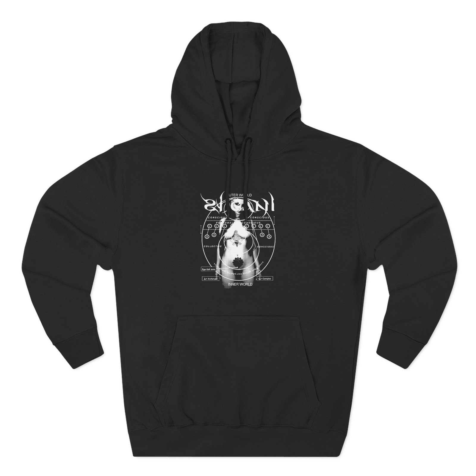 Zheani Body Tour Dates Three-Panel Fleece Hoodie
