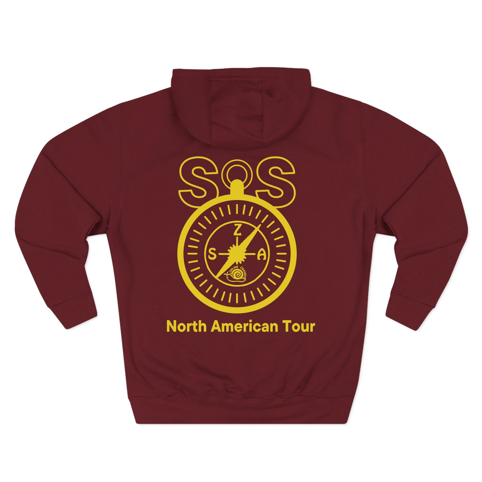 Sza Sos I Did It All for Love North America Tour Three-Panel Fleece Hoodie