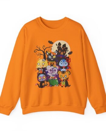 Itsfunneh Halloween Teddy Unisex Heavy Blend™ Crewneck Sweatshirt