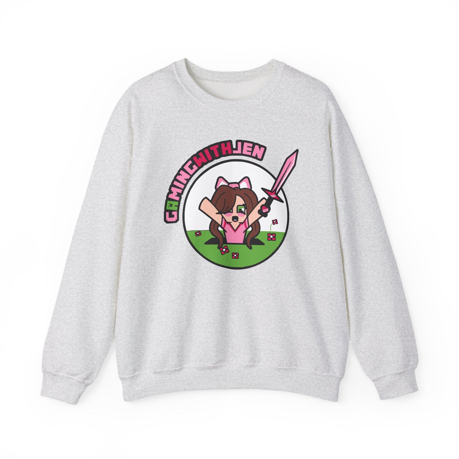 Popularmmos Gaming With Jen Unisex Heavy Blend™ Crewneck Sweatshirt