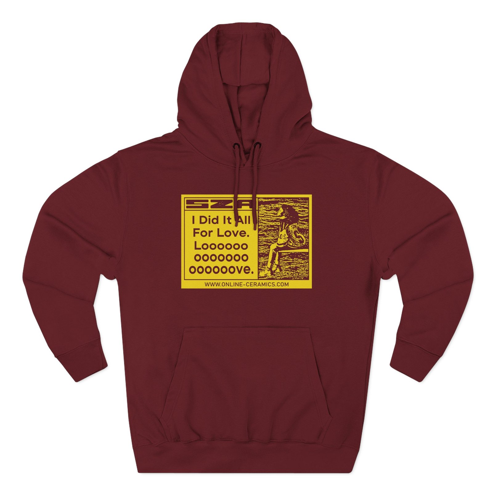 Sza Sos I Did It All for Love North America Tour Three-Panel Fleece Hoodie