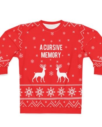 A Cursive Memory Unisex Sweatshirt (AOP)