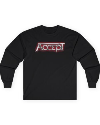 Accept Red Logo Unisex Ultra Cotton Long Sleeve Tee