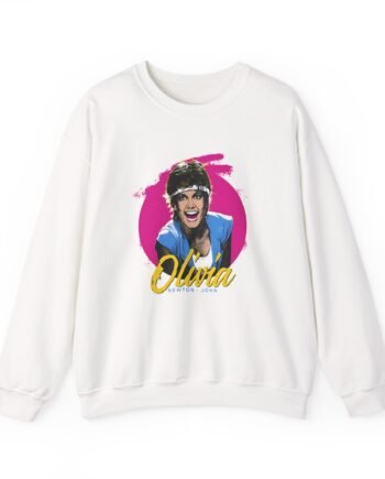 Olivia Newton John  Retro Physical Muscle Unisex Heavy Blend™ Crewneck Sweatshirt