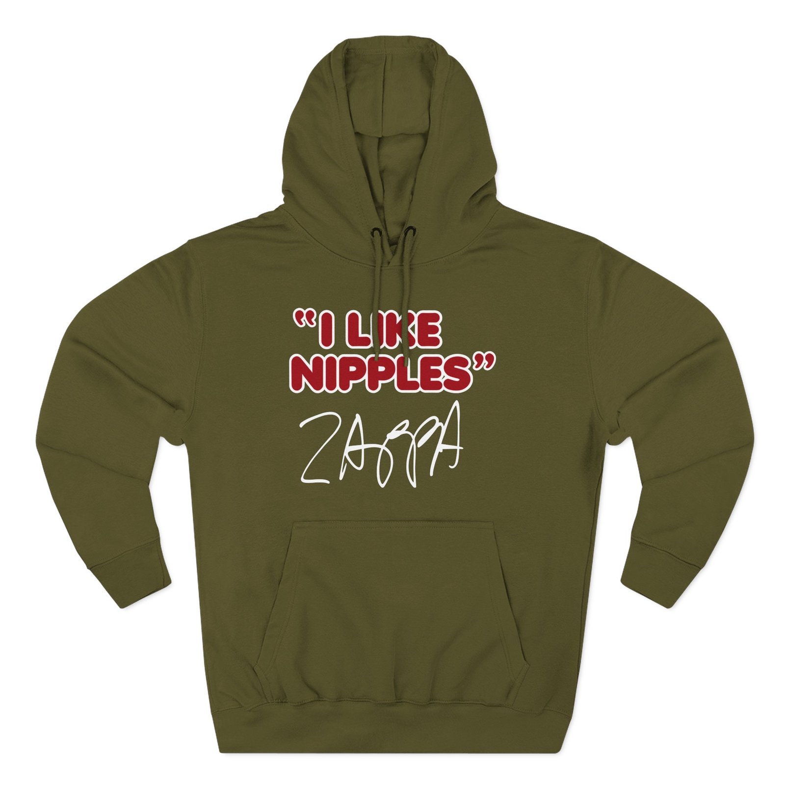Frank Zappa I Like Nipples Three-Panel Fleece Hoodie