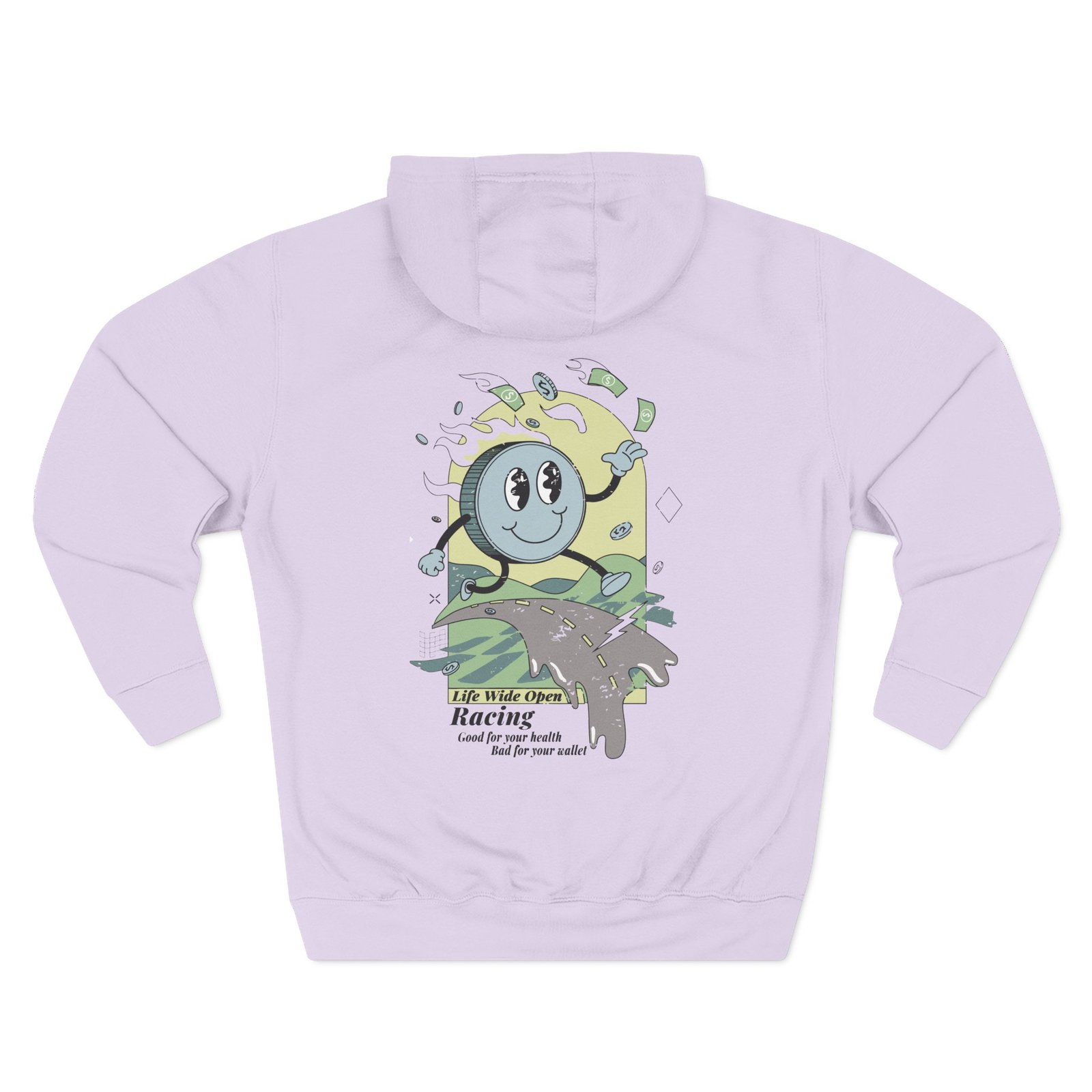 Cboystv Racing Coin Three-Panel Fleece Hoodie