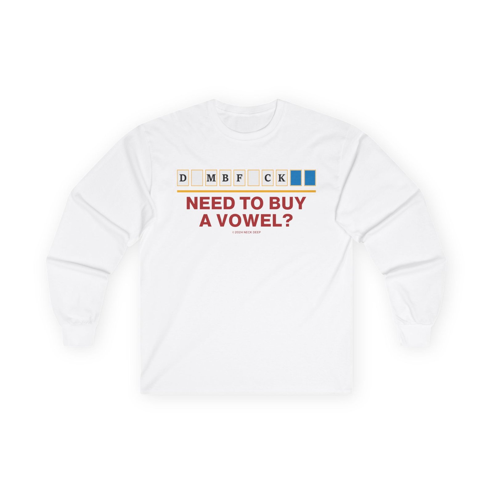 Neck Deep Vowel Unisex Ultra Cotton Long Sleeve Tee