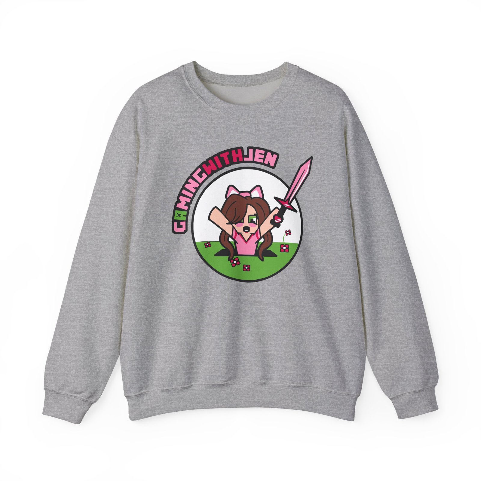 Popularmmos Gaming With Jen Unisex Heavy Blend™ Crewneck Sweatshirt