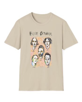 Blue October Caricature Unisex Softstyle T-Shirt