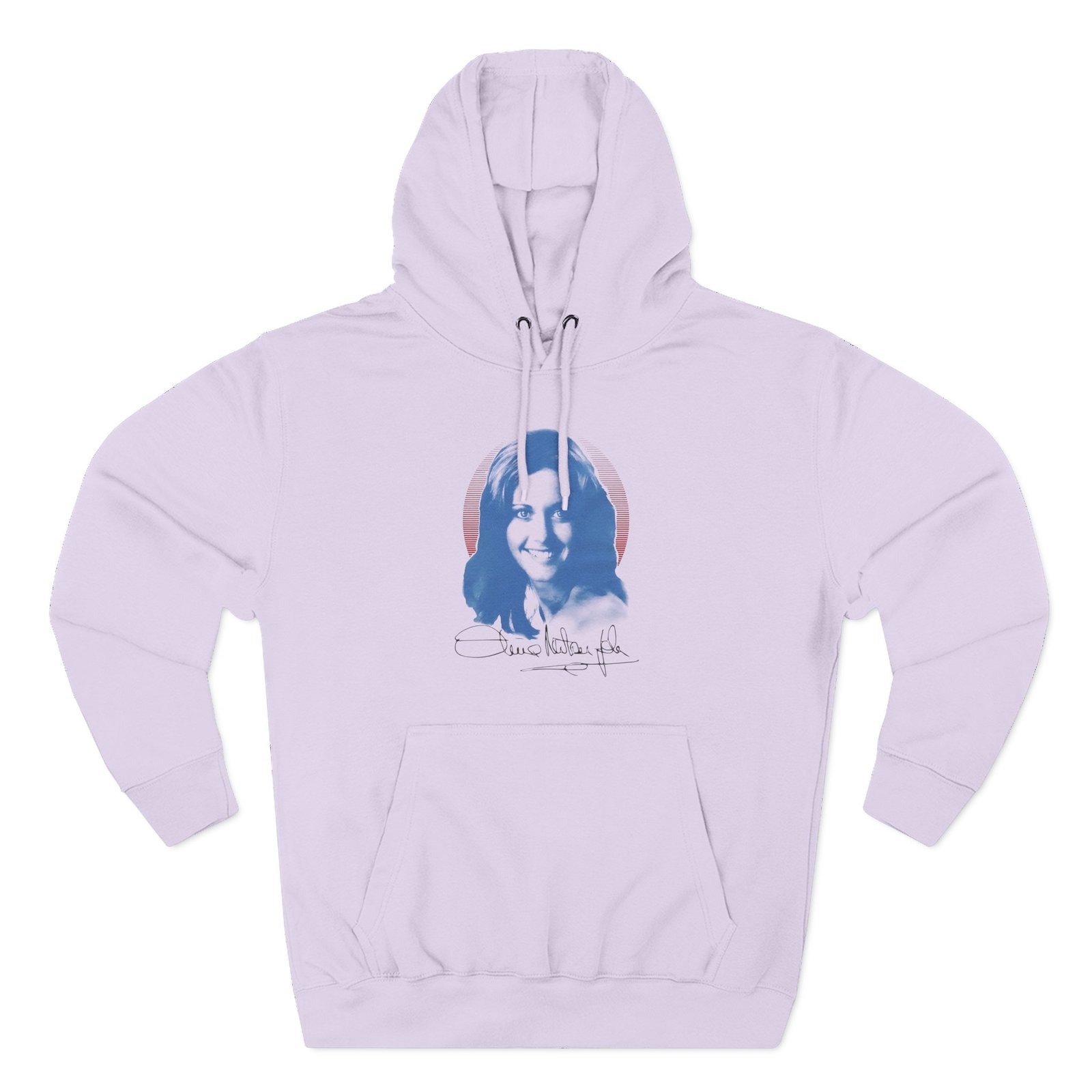 Olivia Newton John Smiles & Signs Three-Panel Fleece Hoodie