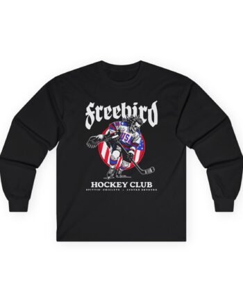 Lynyrd Skynyrd X Spittin Chiclets Freebird Hockey Club Unisex Ultra Cotton Long Sleeve Tee