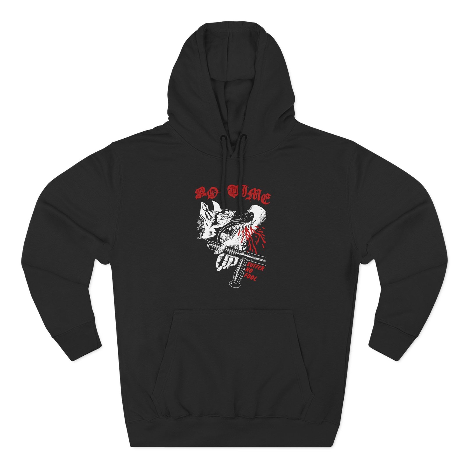 No Time suffer no fool Three-Panel Fleece Hoodie