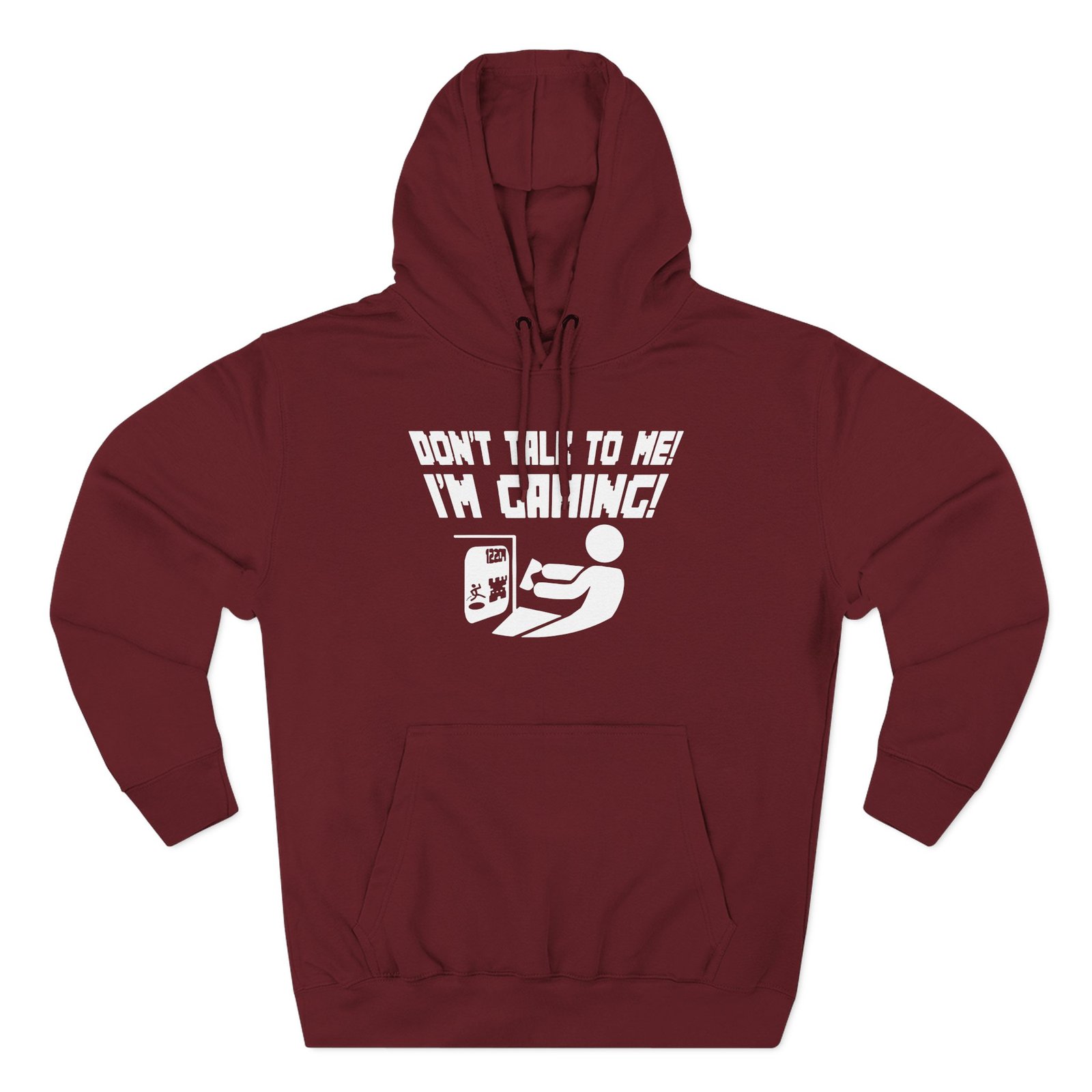 Popularmmos Dont Talk to Me I Am Gaming Three-Panel Fleece Hoodie