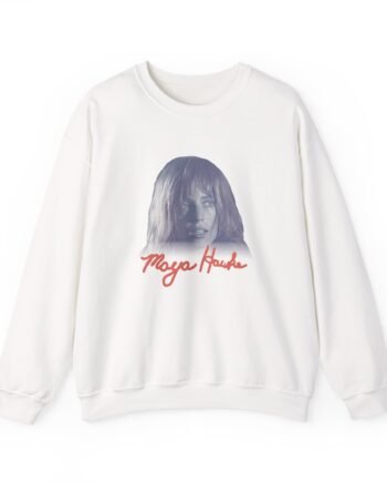 Maya Hawke Face White Mist Unisex Heavy Blend™ Crewneck Sweatshirt