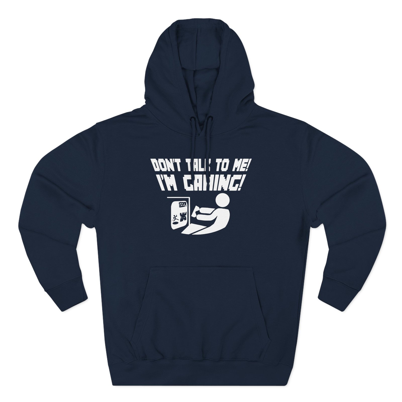 Popularmmos Dont Talk to Me I Am Gaming Three-Panel Fleece Hoodie
