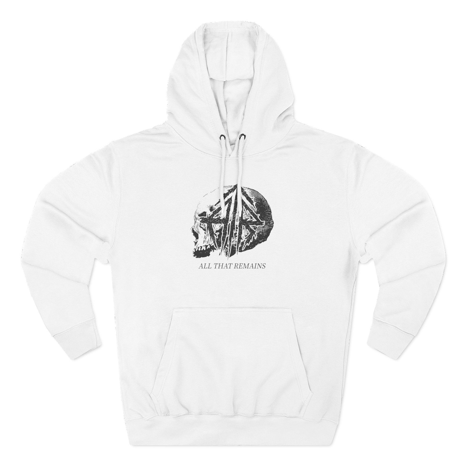 All That Remains Tie Dye Skull Three-Panel Fleece Hoodie