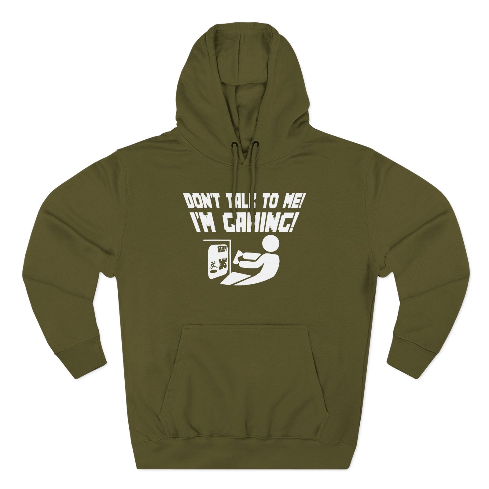 Popularmmos Dont Talk to Me I Am Gaming Three-Panel Fleece Hoodie