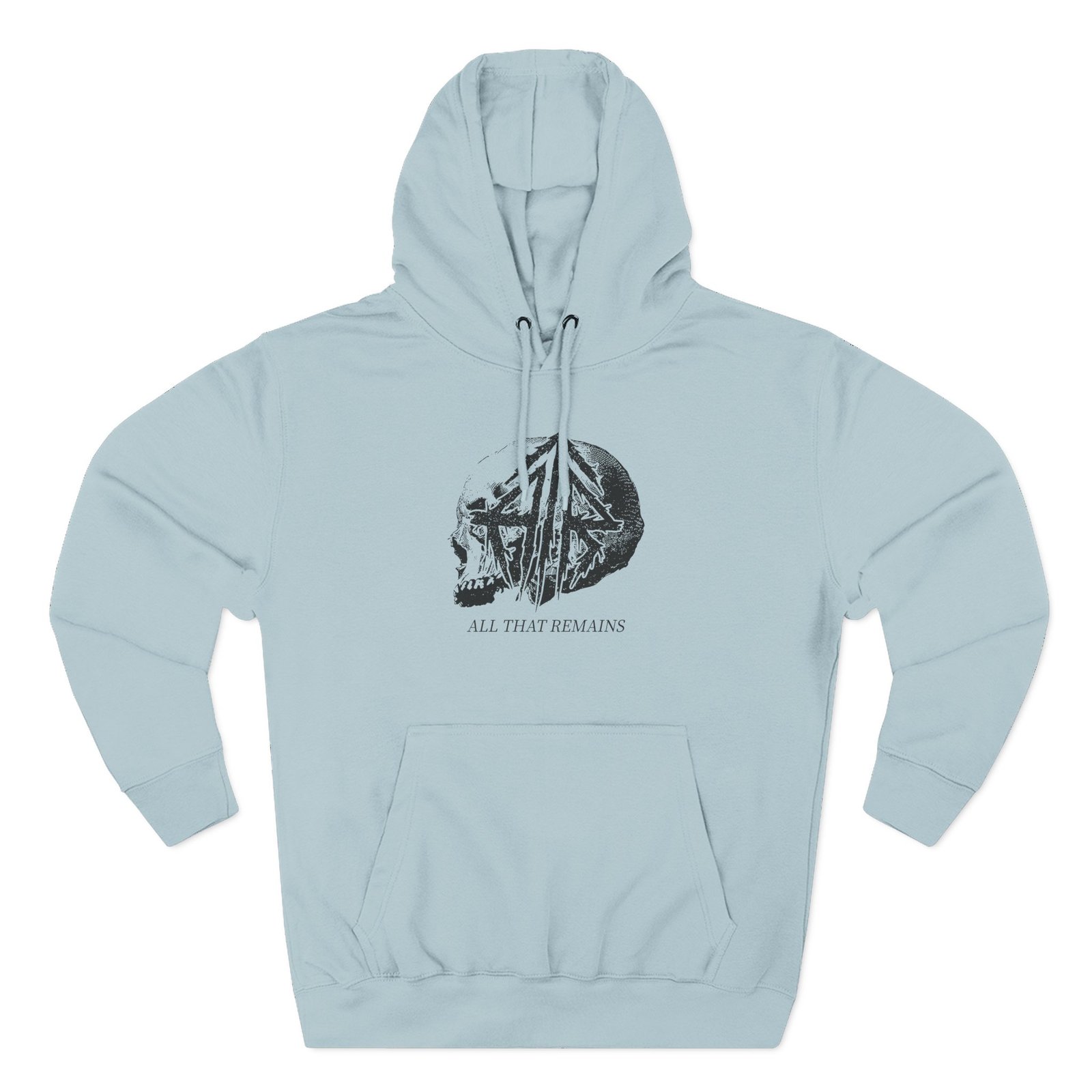All That Remains Tie Dye Skull Three-Panel Fleece Hoodie