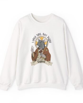 Dropout  Rat Jesus Unisex Heavy Blend™ Crewneck Sweatshirt