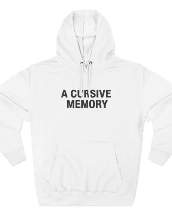 A Cursive Memory Three-Panel Fleece Hoodie