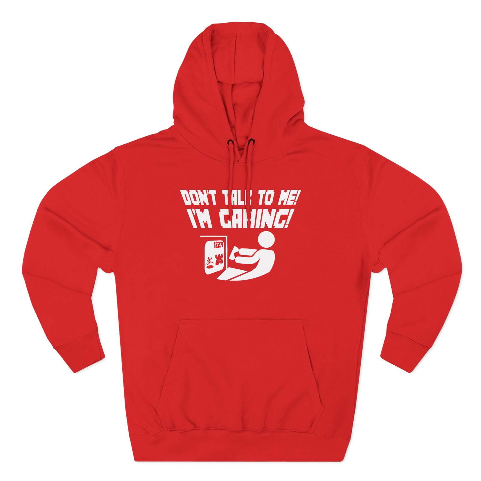 Popularmmos Dont Talk to Me I Am Gaming Three-Panel Fleece Hoodie