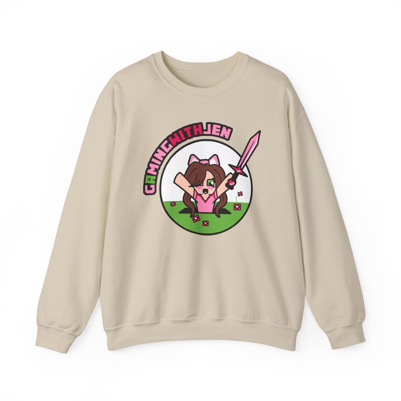 Popularmmos Gaming With Jen Unisex Heavy Blend™ Crewneck Sweatshirt