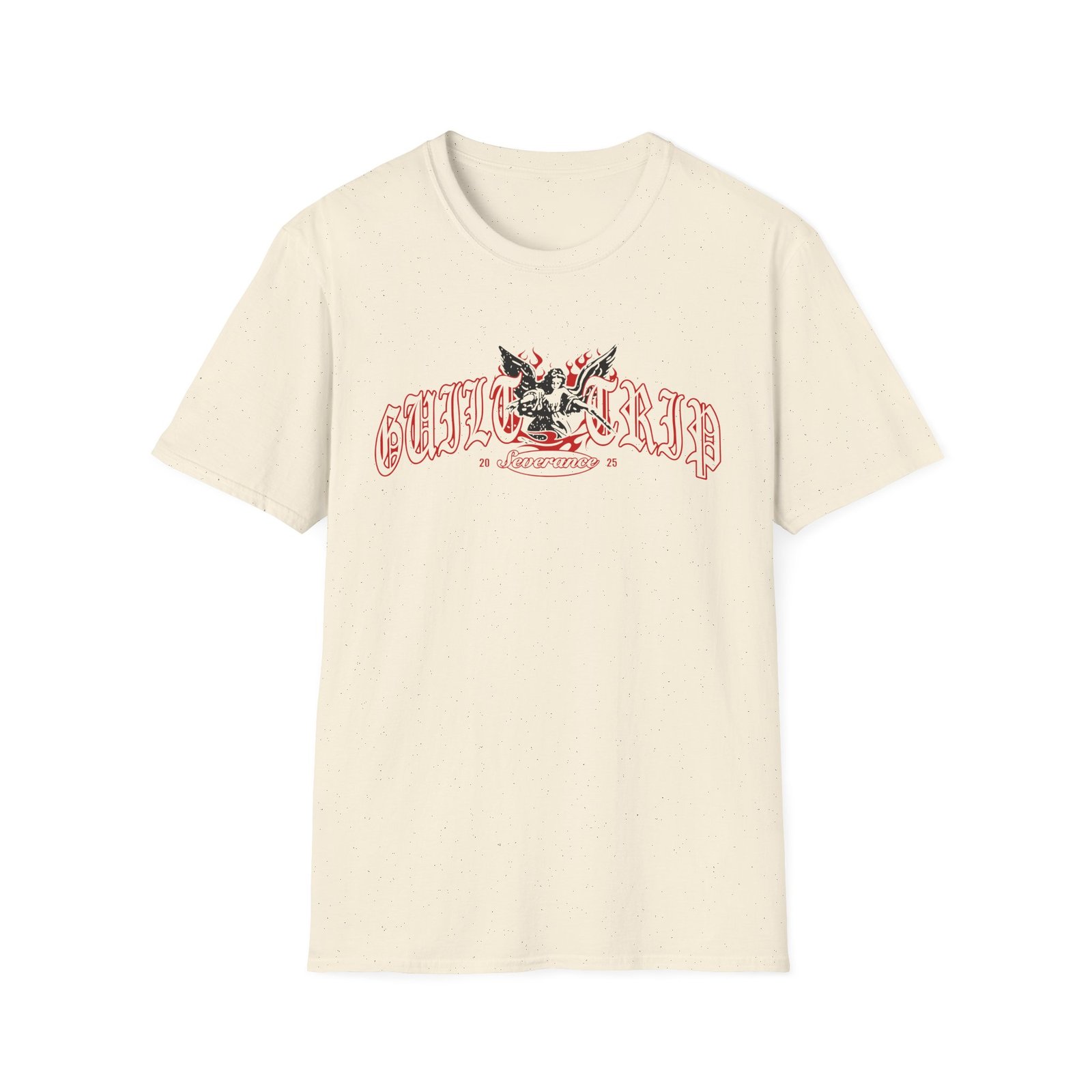 Guilt Trip Old English Angel Unisex Softstyle T-Shirt