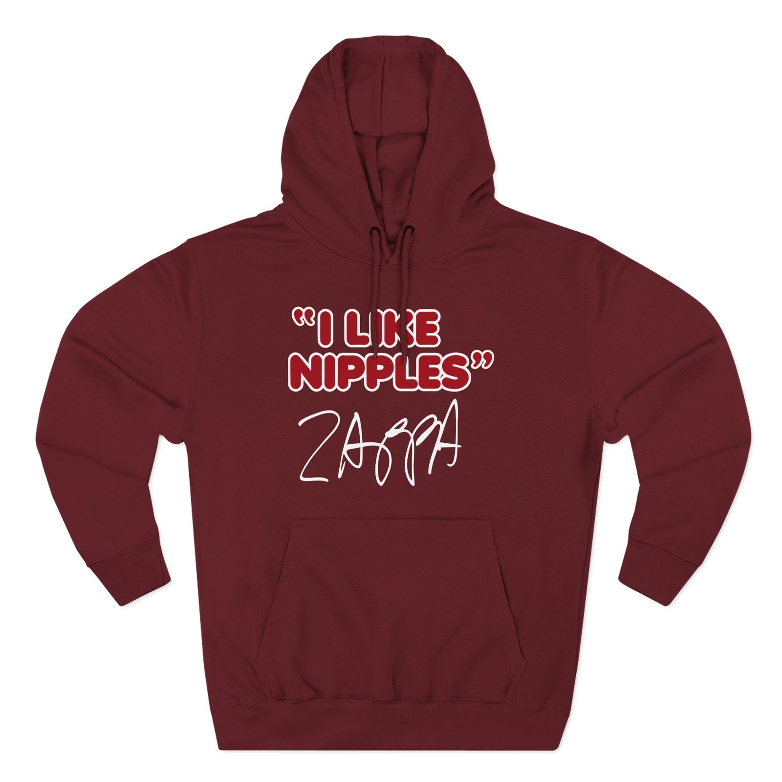 Frank Zappa I Like Nipples Three-Panel Fleece Hoodie