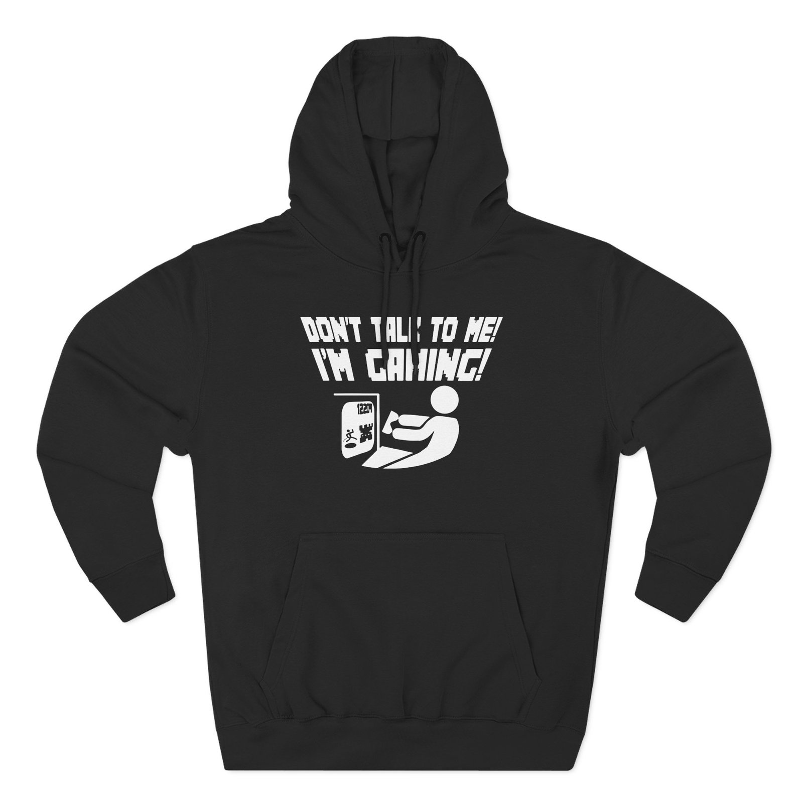Popularmmos Dont Talk to Me I Am Gaming Three-Panel Fleece Hoodie