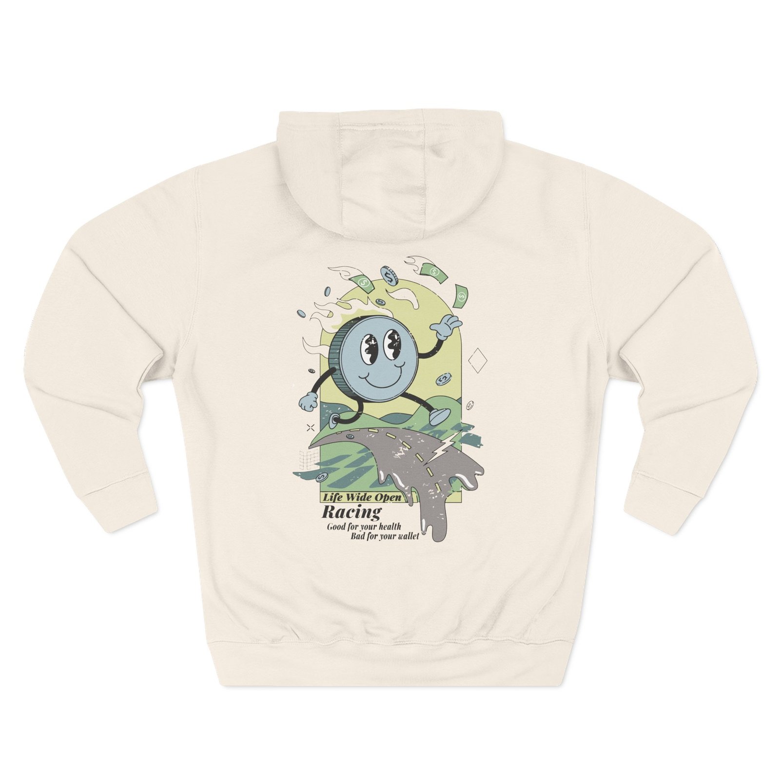 Cboystv Racing Coin Three-Panel Fleece Hoodie