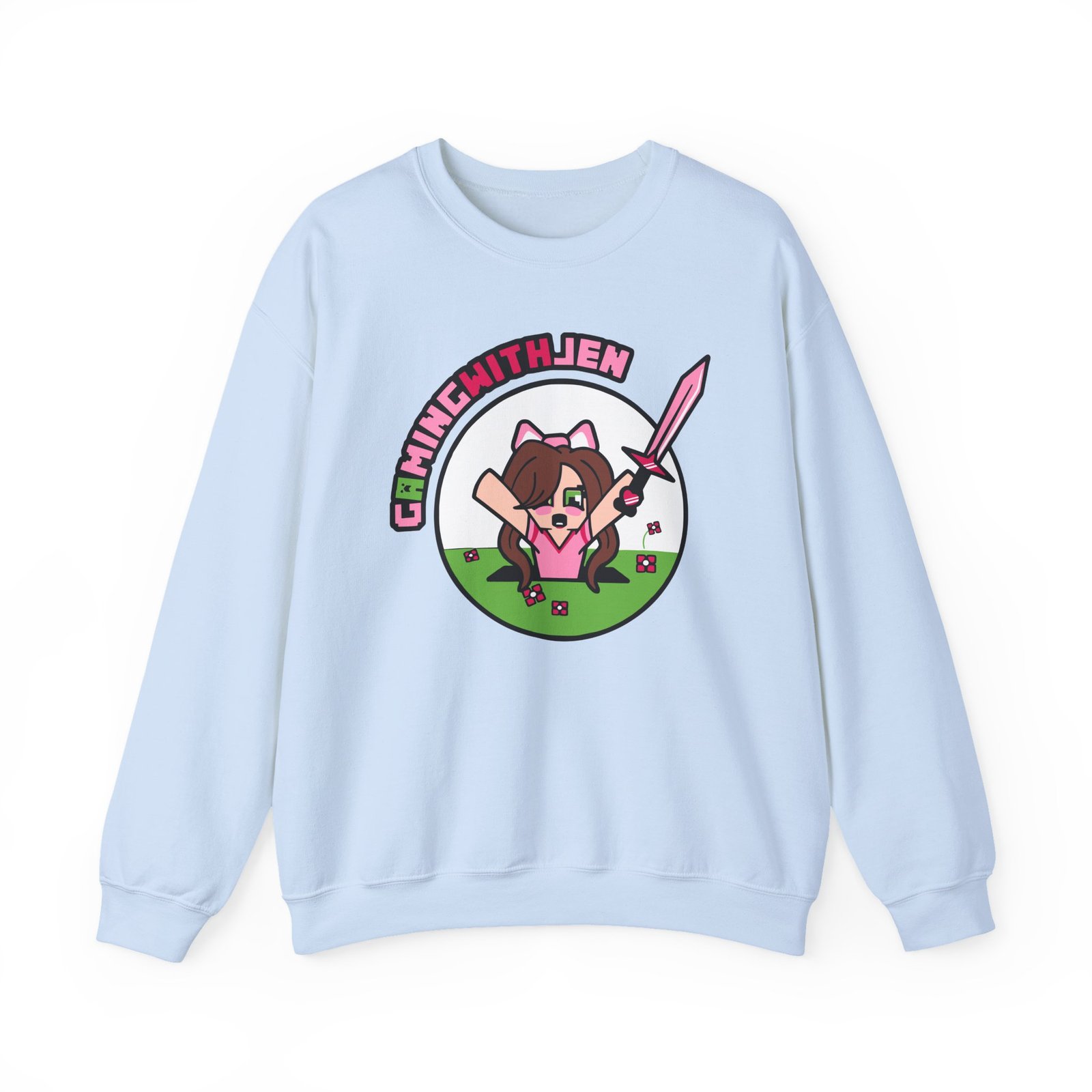 Popularmmos Gaming With Jen Unisex Heavy Blend™ Crewneck Sweatshirt