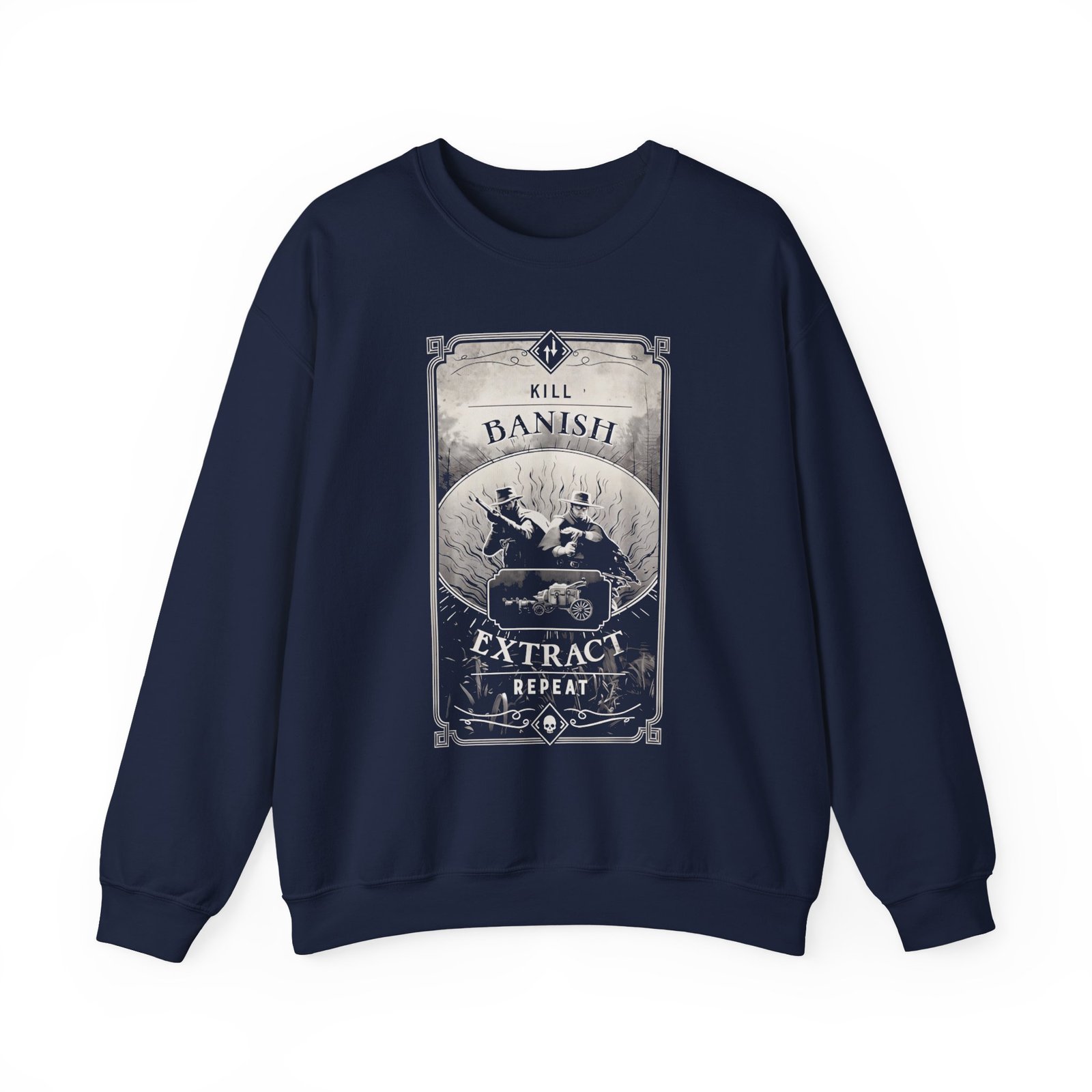 Hunt Show Down Kill Banish Extract Repeat Unisex Heavy Blend™ Crewneck Sweatshirt
