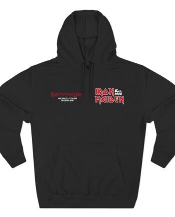 Iron Maiden Run For Your Lives 2025 Tour Zip Three-Panel Fleece Hoodie