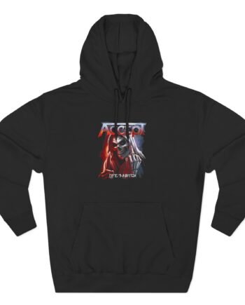 Accept Life's a Bitch Three-Panel Fleece Hoodie