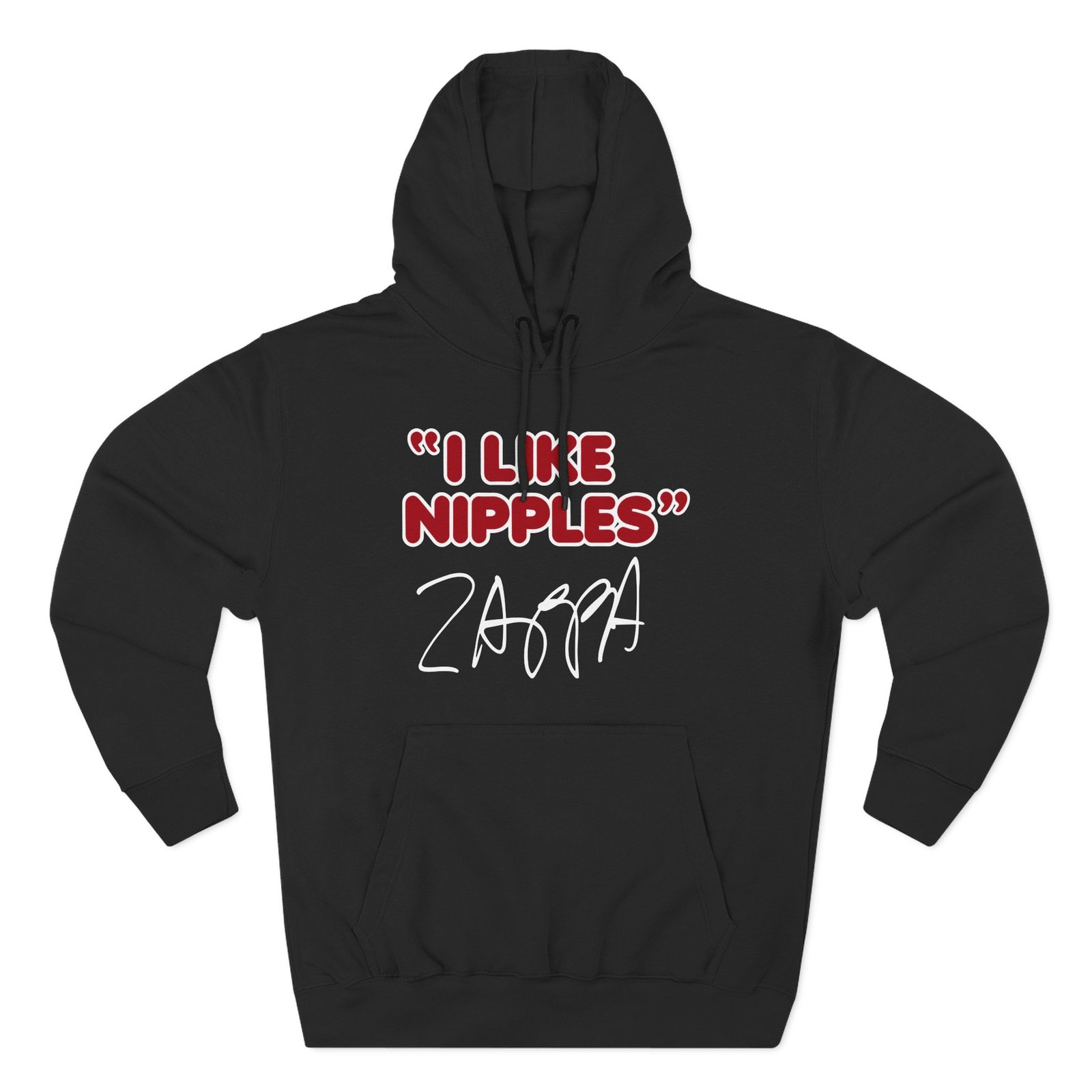 Frank Zappa I Like Nipples Three-Panel Fleece Hoodie