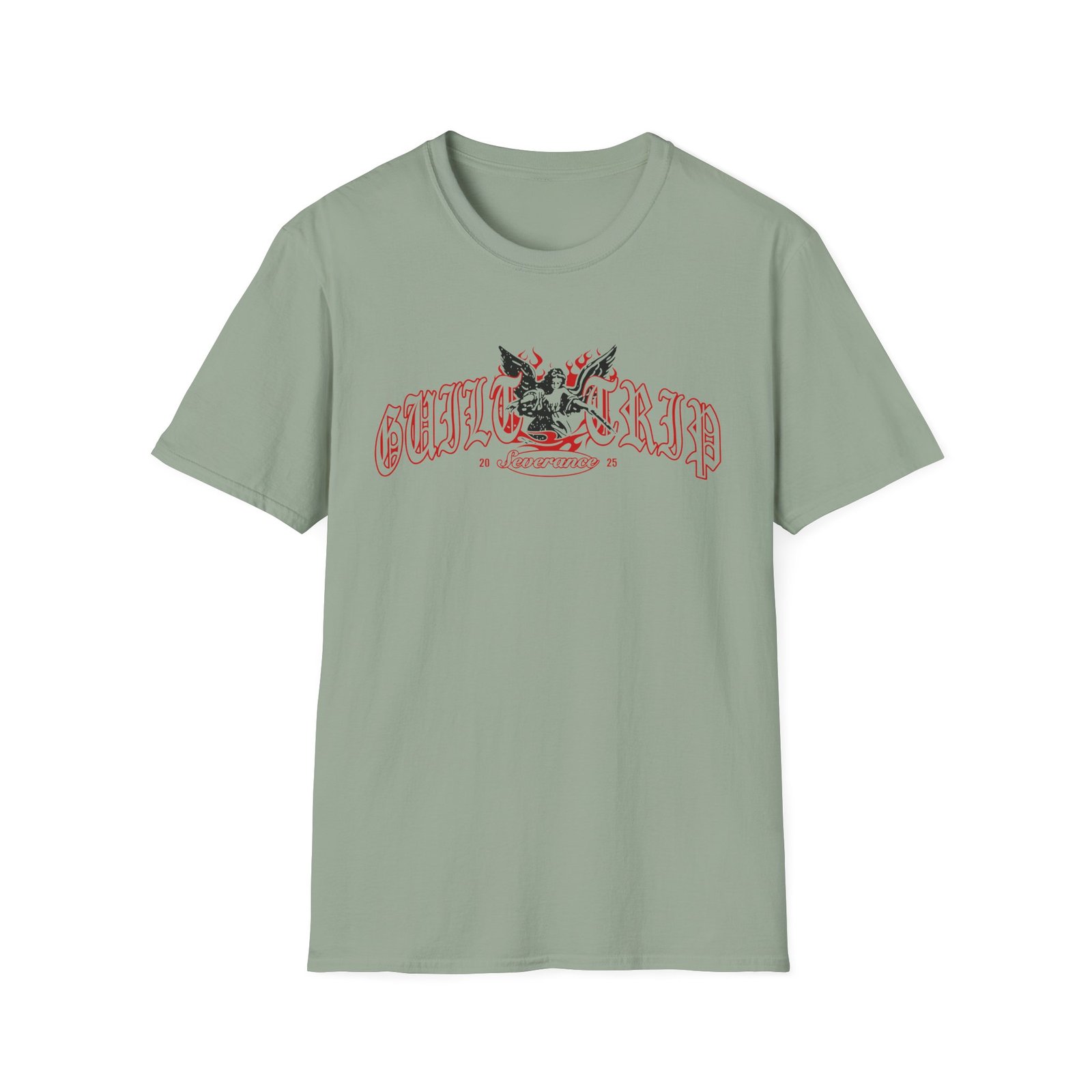 Guilt Trip Old English Angel Unisex Softstyle T-Shirt