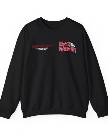 Iron Maiden Run For Your Lives 2025 Tour Zip Unisex Heavy Blend™ Crewneck Sweatshirt