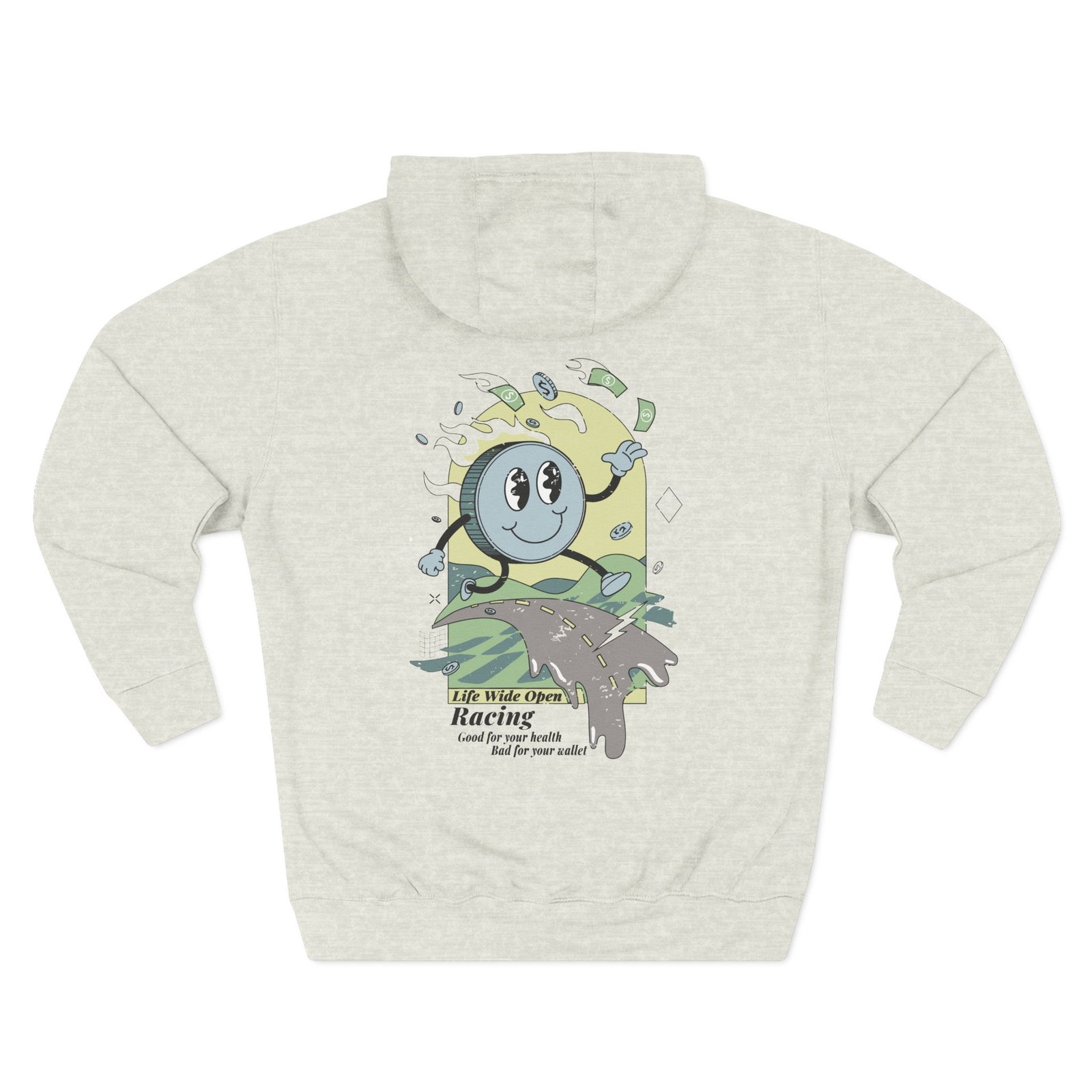 Cboystv Racing Coin Three-Panel Fleece Hoodie