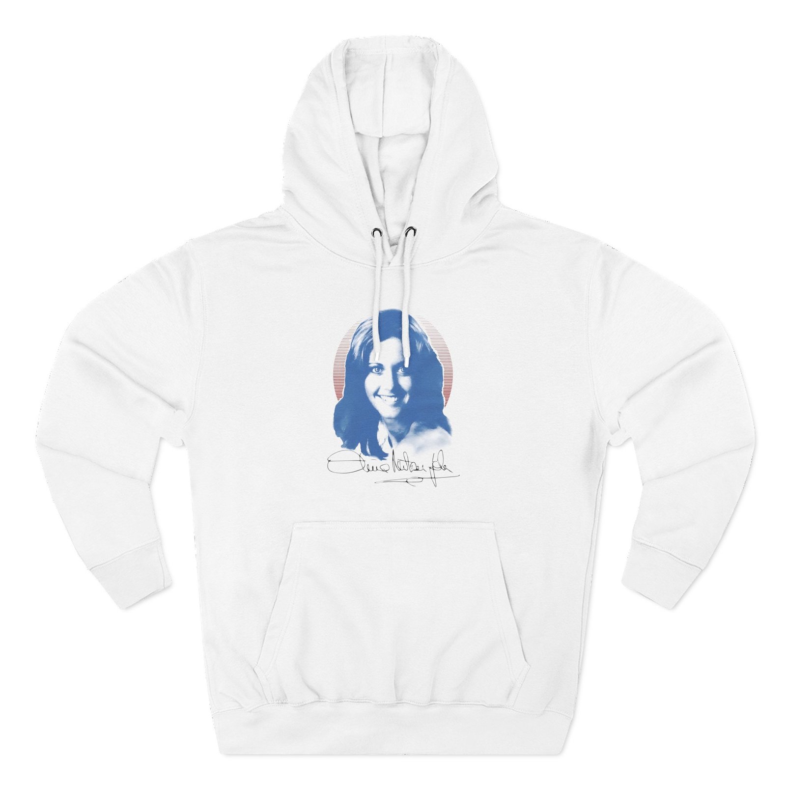 Olivia Newton John Smiles & Signs Three-Panel Fleece Hoodie