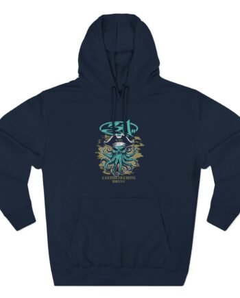 113 Caribbean Cruise 2025 Octopus Pirate Three-Panel Fleece Hoodie