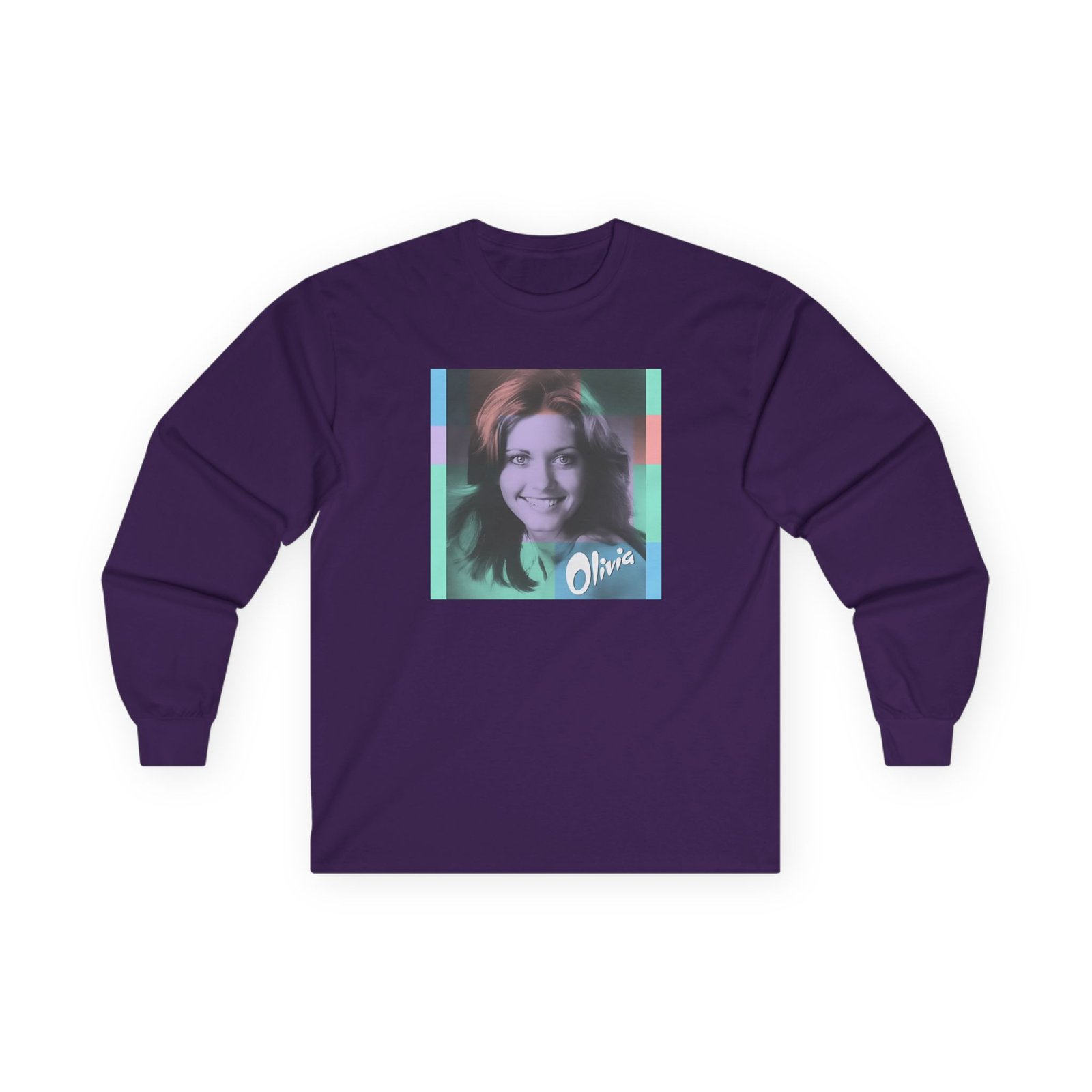Olivia Newton John Color Block Unisex Ultra Cotton Long Sleeve Tee