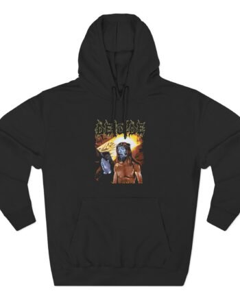 Deicide Once Upon The Cross Cover Three-Panel Fleece Hoodie
