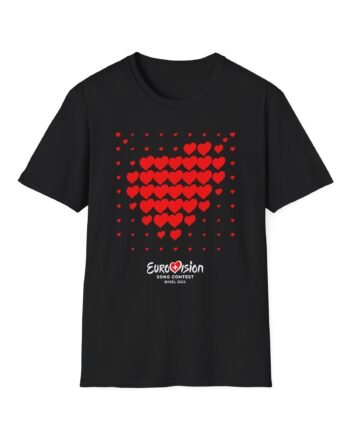 Eurovision Red Heart Unisex Softstyle T-Shirt