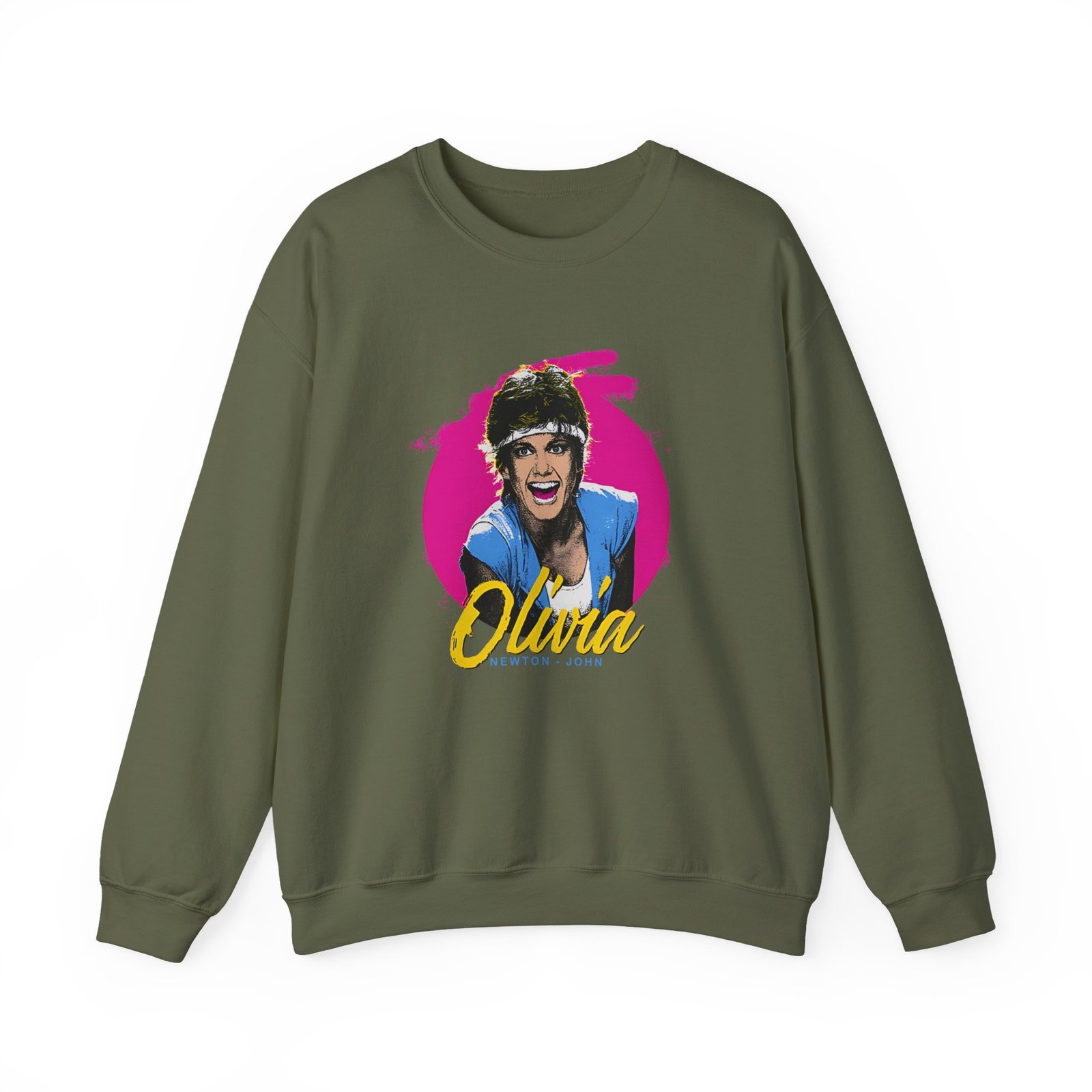 Olivia Newton John Retro Physical Muscle Unisex Heavy Blend™ Crewneck Sweatshirt