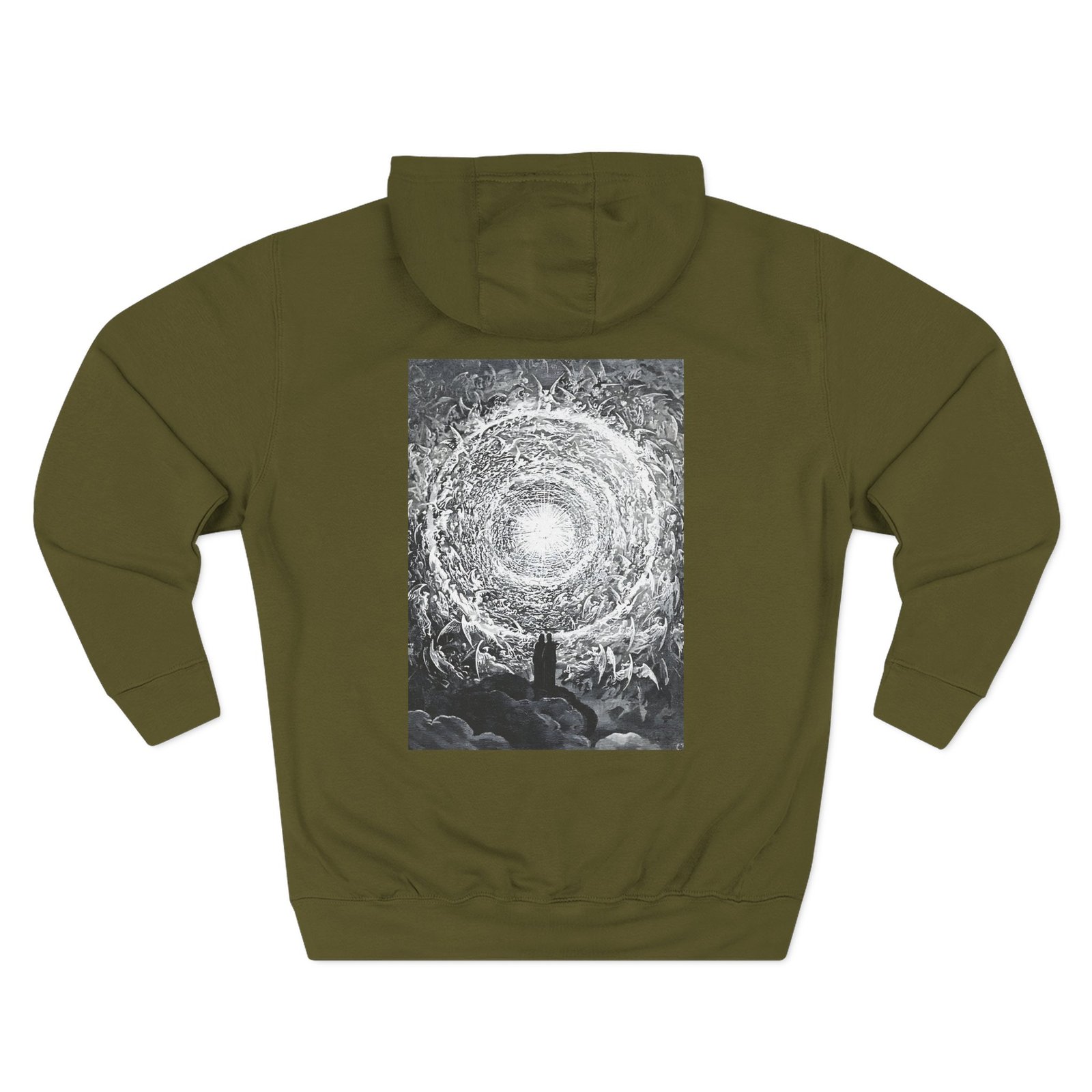 Zheani Folk Three-Panel Fleece Hoodie