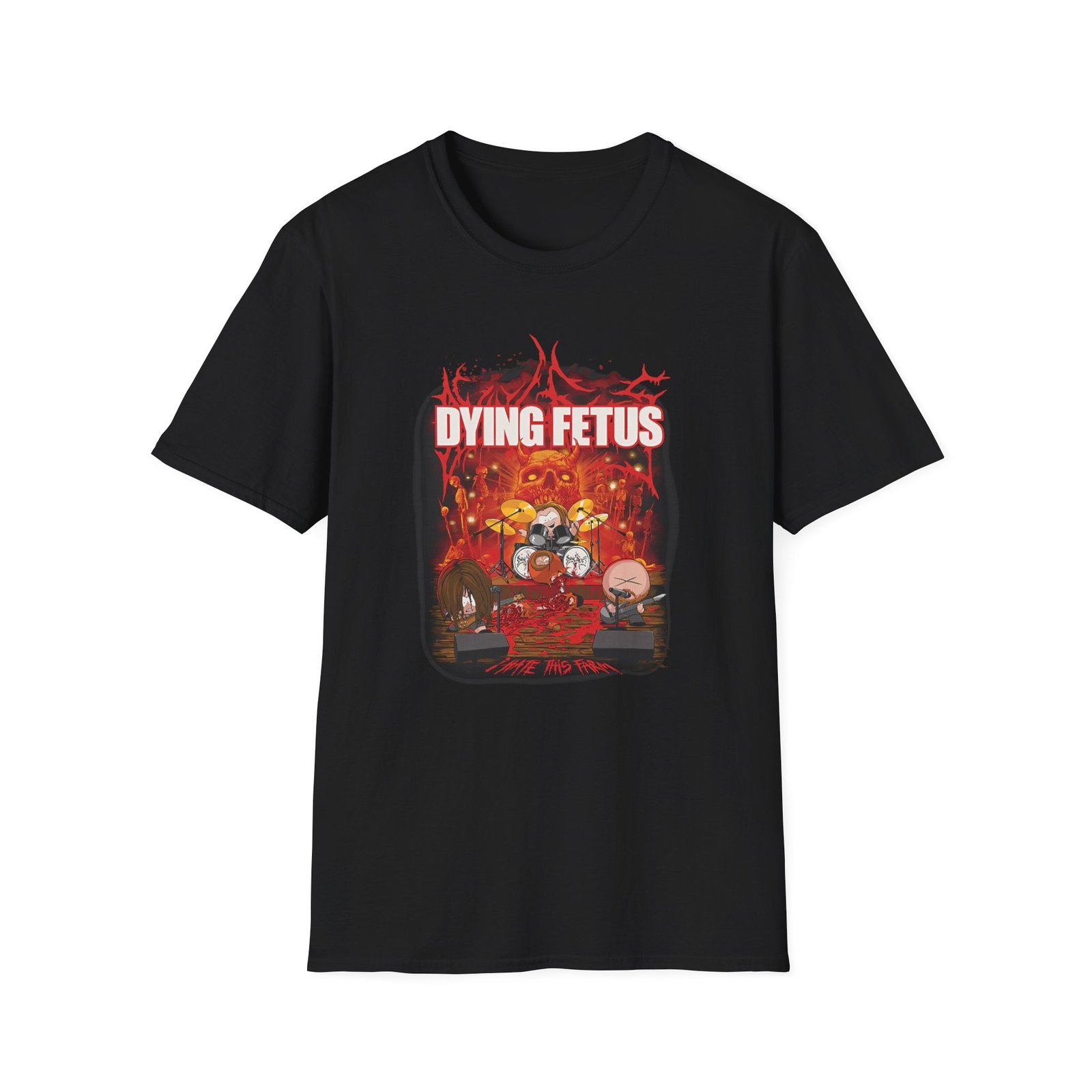 Dying Fetus I Hate This Farm Unisex Softstyle T-Shirt