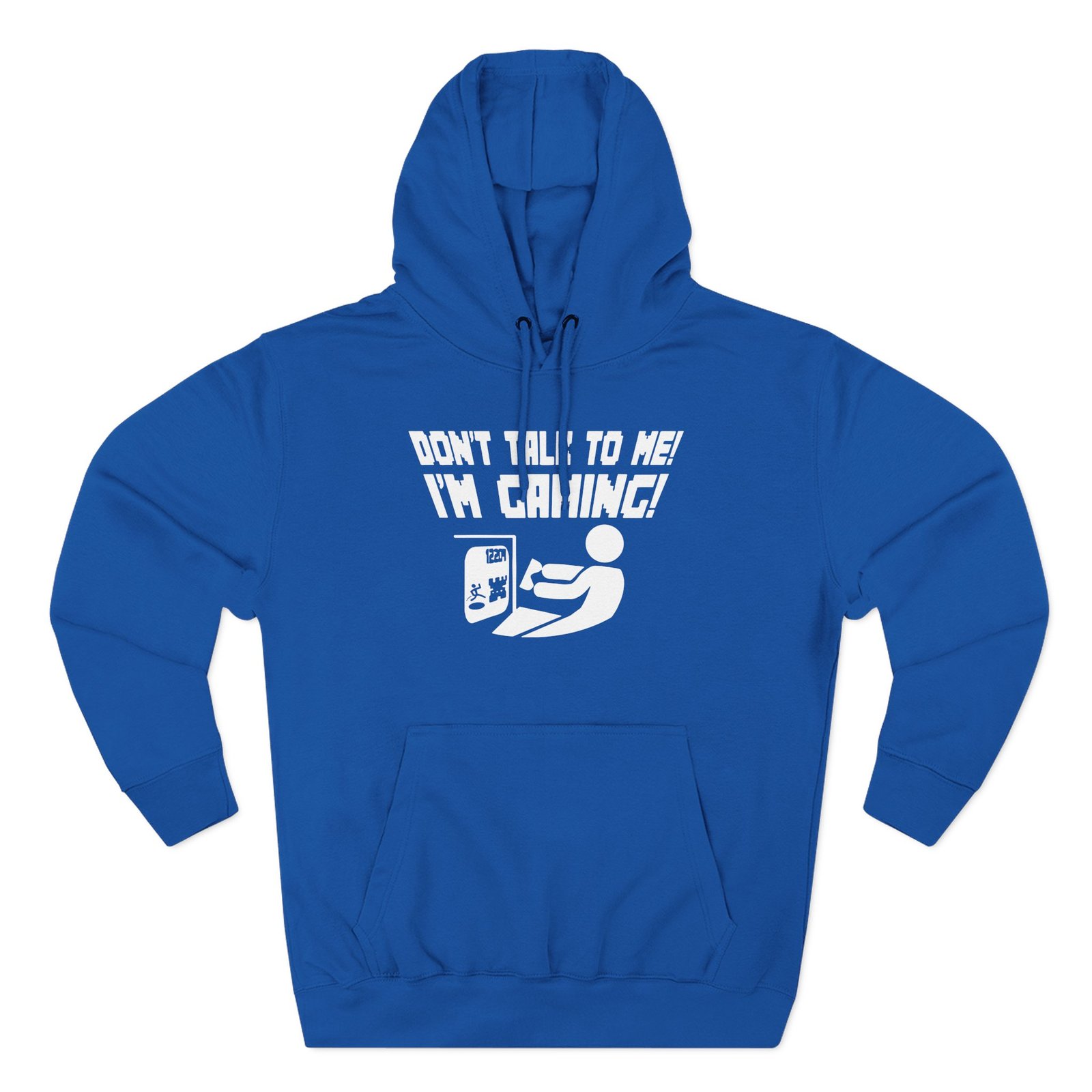 Popularmmos Dont Talk to Me I Am Gaming Three-Panel Fleece Hoodie