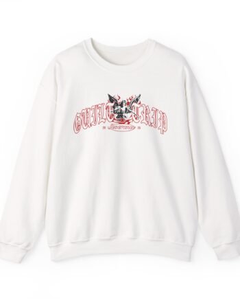 Guilt Trip Old English Angel Unisex Heavy Blend™ Crewneck Sweatshirt